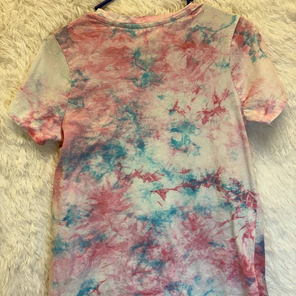 Disney Sleeping Beauty “Make It Pink Make It Blue” Sequin Tie Dye T-Shirt | M - Picture 14 of 16